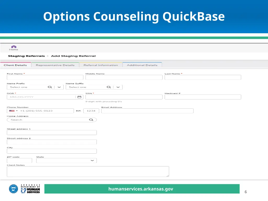 options counseling quickbase 3