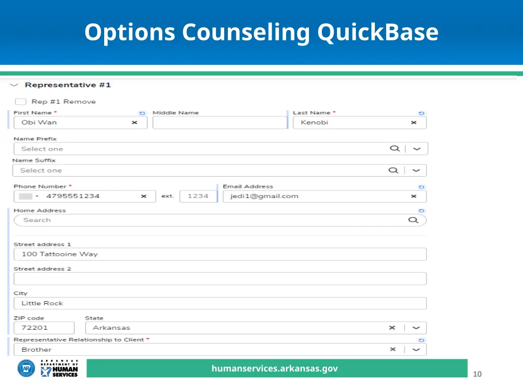options counseling quickbase 7