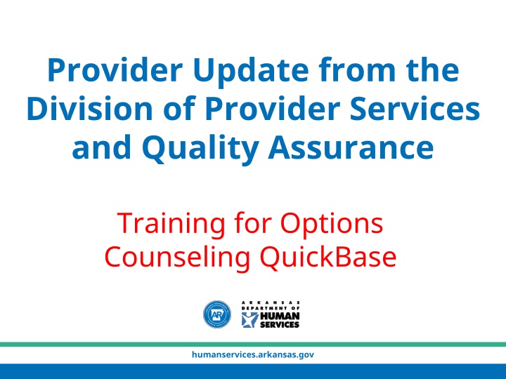 provider update from the division of provider