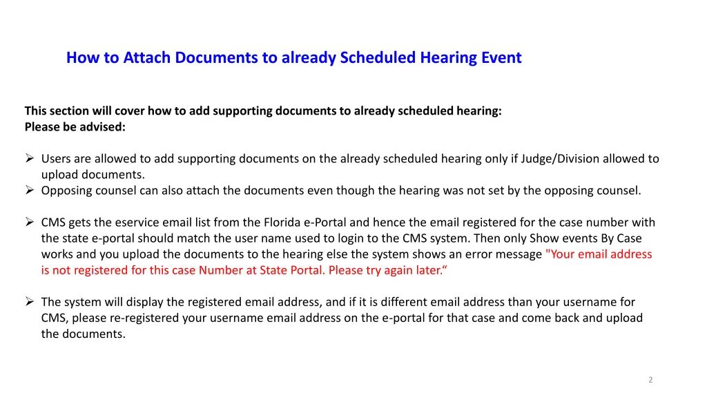 how to attach documents to already scheduled