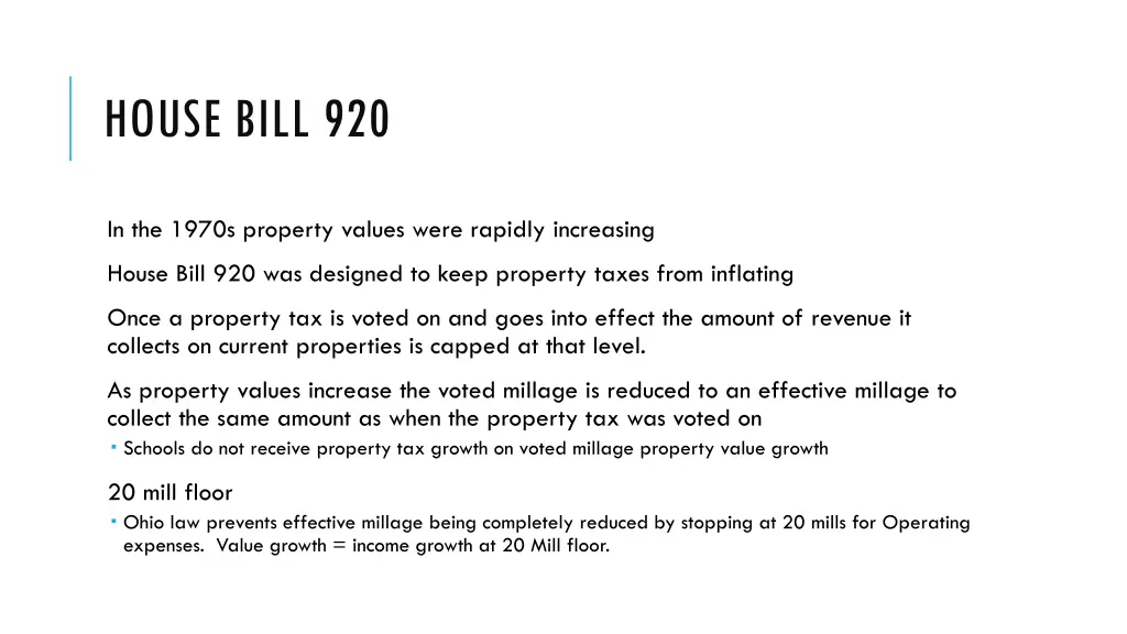 house bill 920