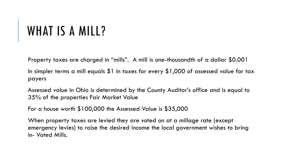 what is a mill