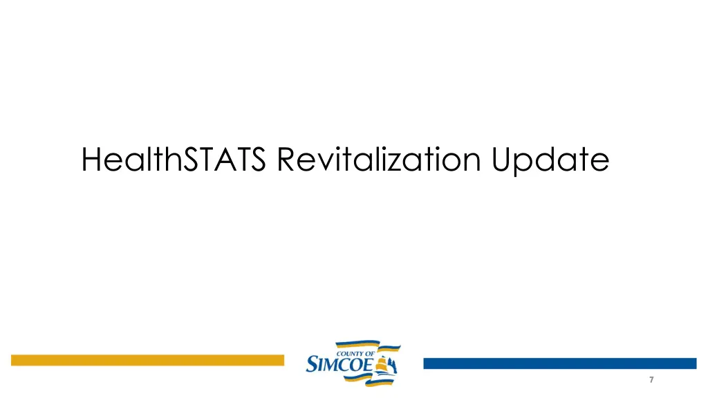 healthstats revitalization update