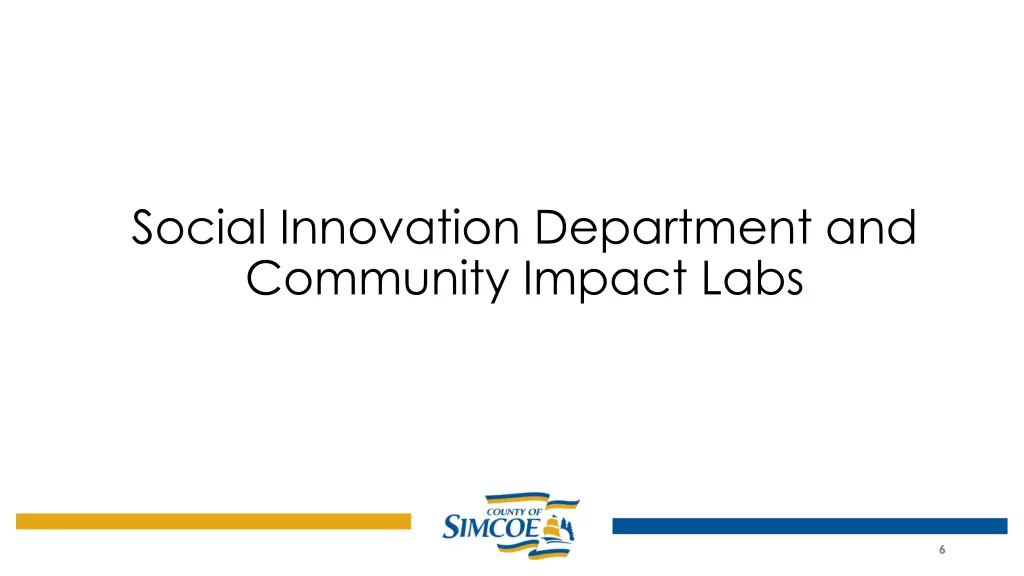 social innovation department and community impact