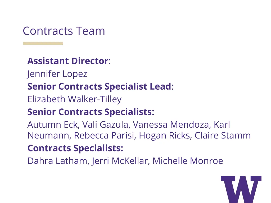 contracts team