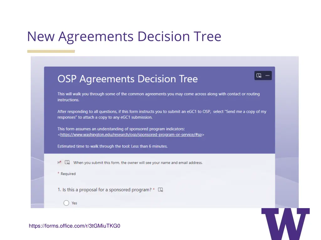 new agreements decision tree