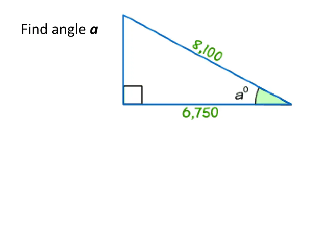 find angle a