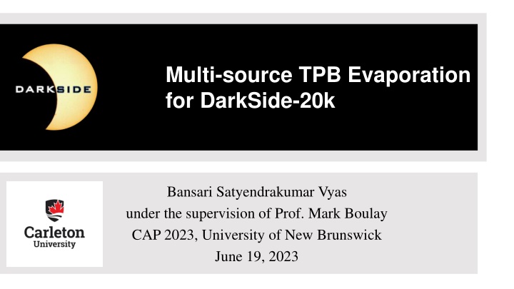 multi source tpb evaporation for darkside 20k