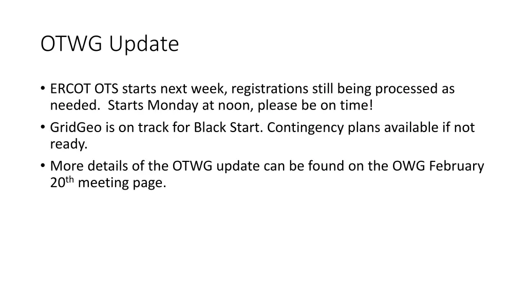 otwg update