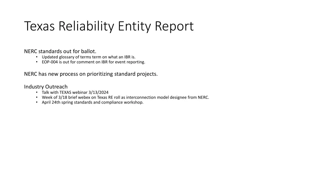 texas reliability entity report