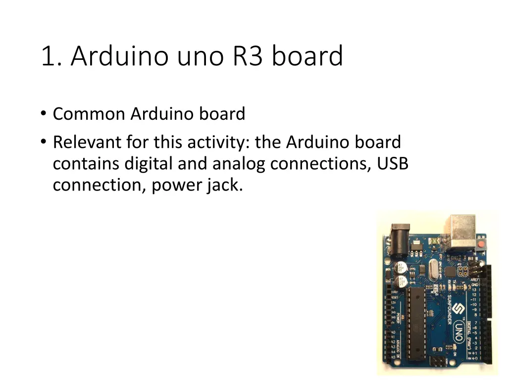 1 arduino uno r3 board