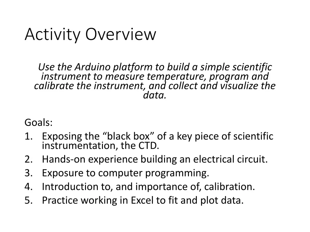 activity overview