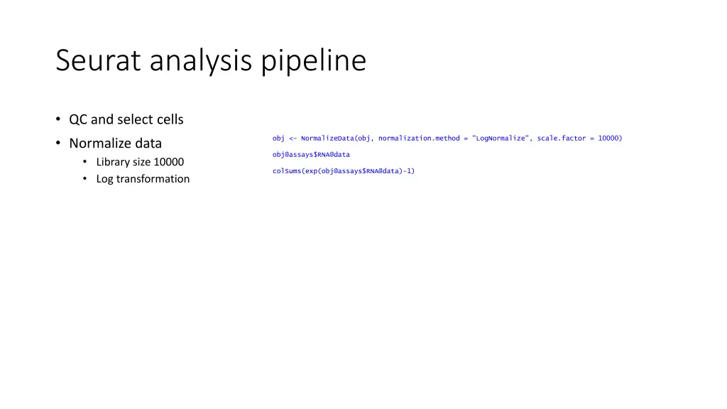 seurat analysis pipeline 1