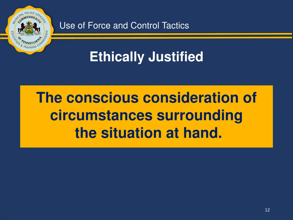 use of force and control tactics 10