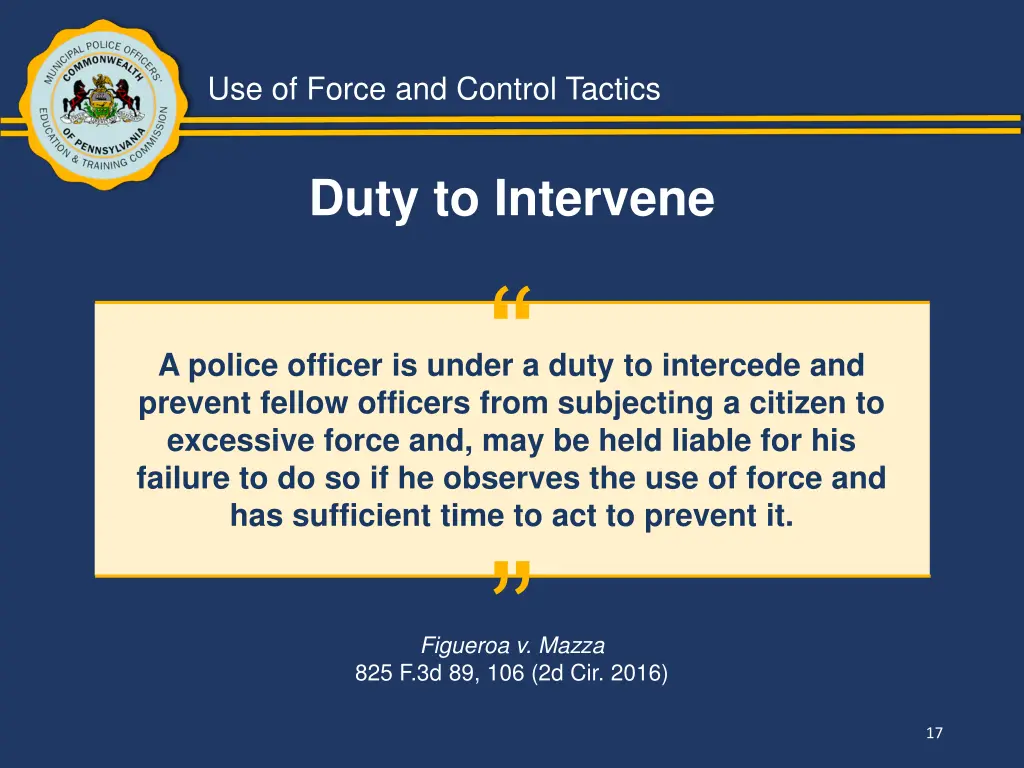 use of force and control tactics 15