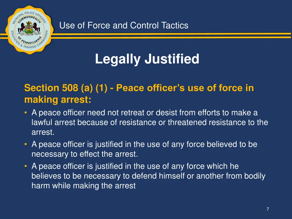 use of force and control tactics 5