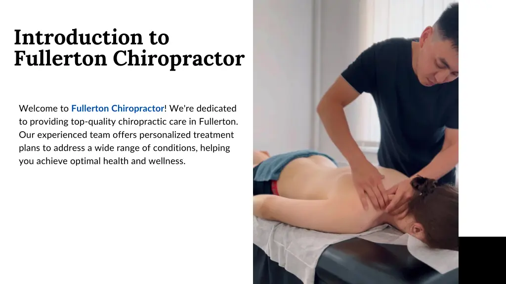 introduction to fullerton chiropractor