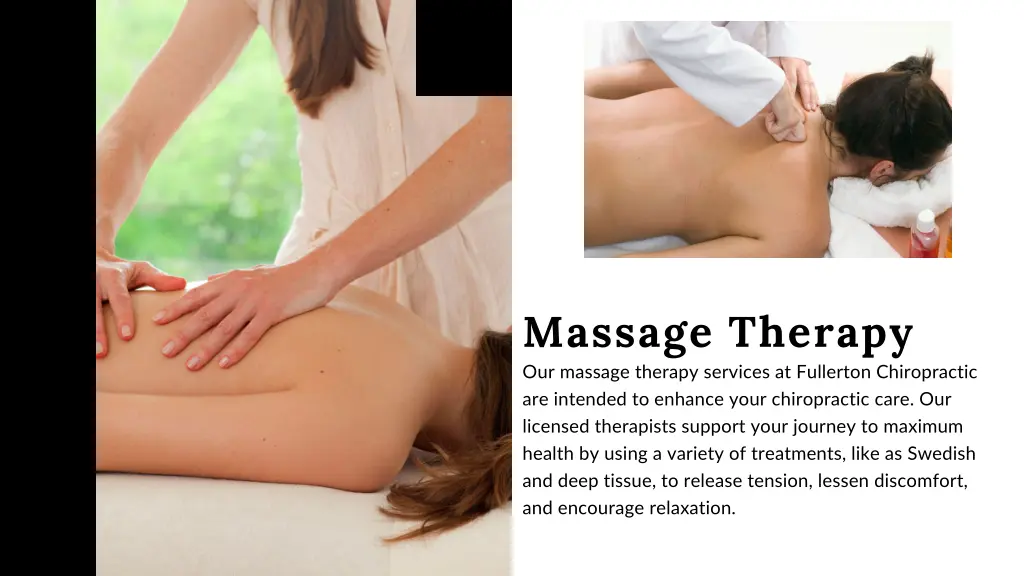 massage therapy our massage therapy services