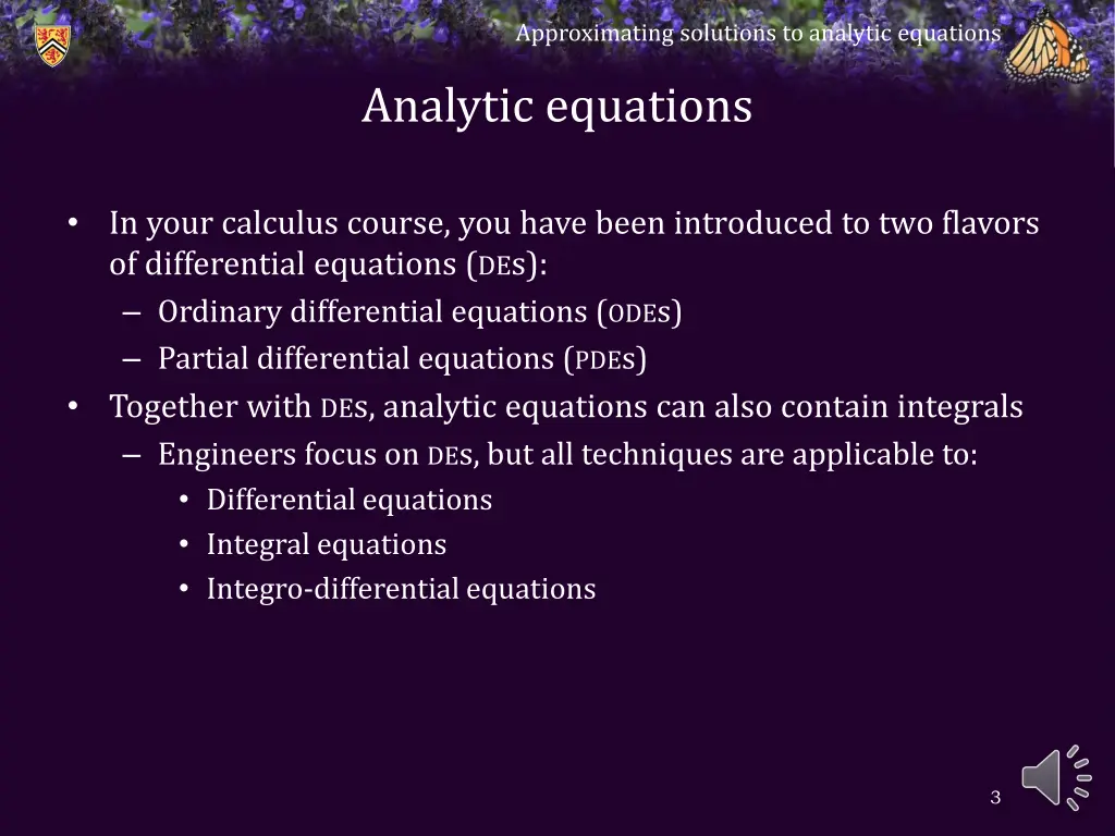 approximating solutions to analytic equations 1