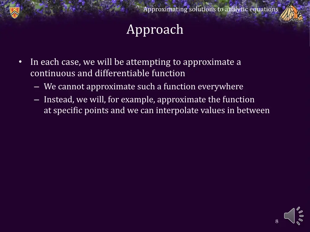 approximating solutions to analytic equations 6