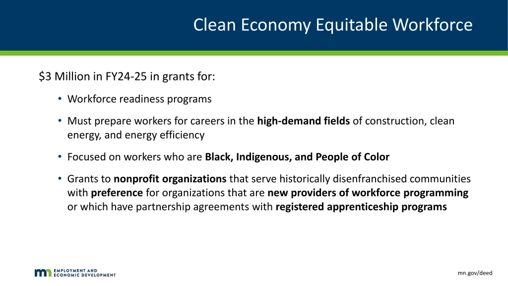 clean economy equitable workforce