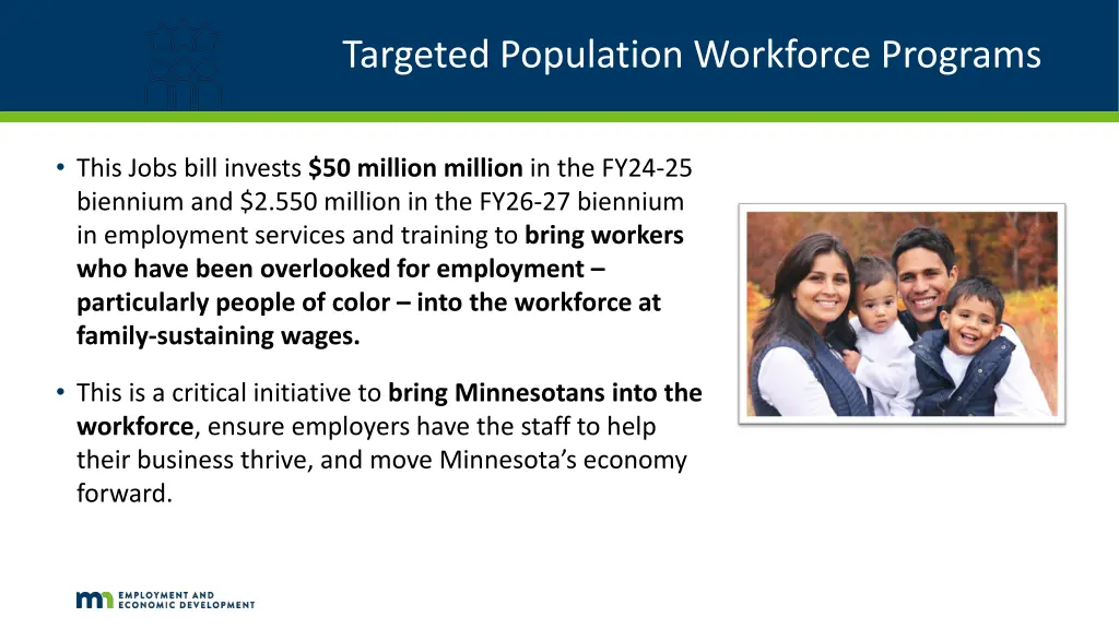 targeted population workforce programs