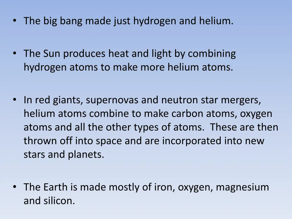 the big bang made just hydrogen and helium