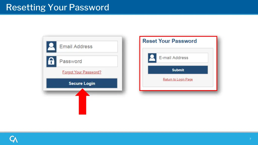 resetting your password
