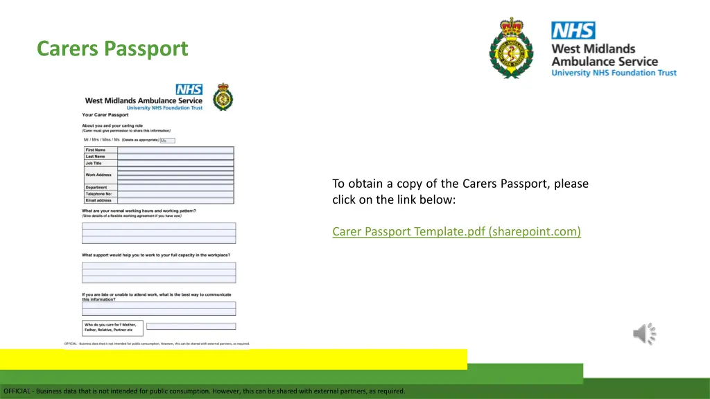 carers passport