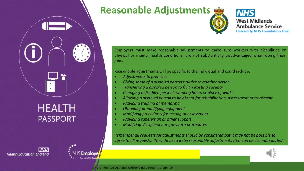 reasonable adjustments