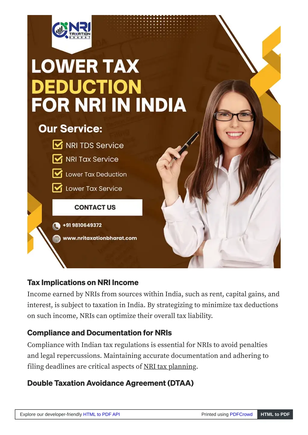 tax implications on nri income income earned