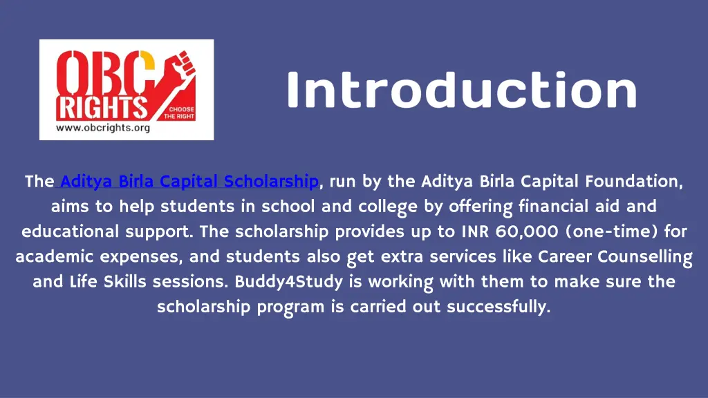 the aditya birla capital scholarship