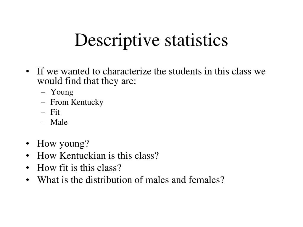 descriptive statistics 1