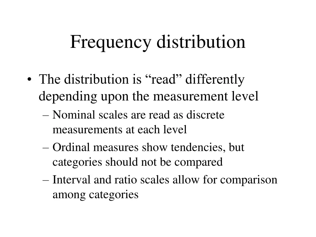 frequency distribution 1