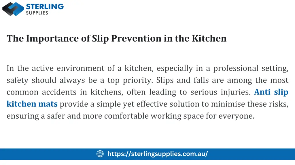 the importance of slip prevention in the kitchen