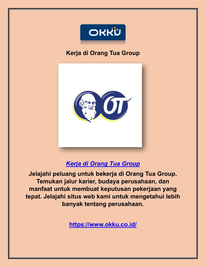 kerja di orang tua group