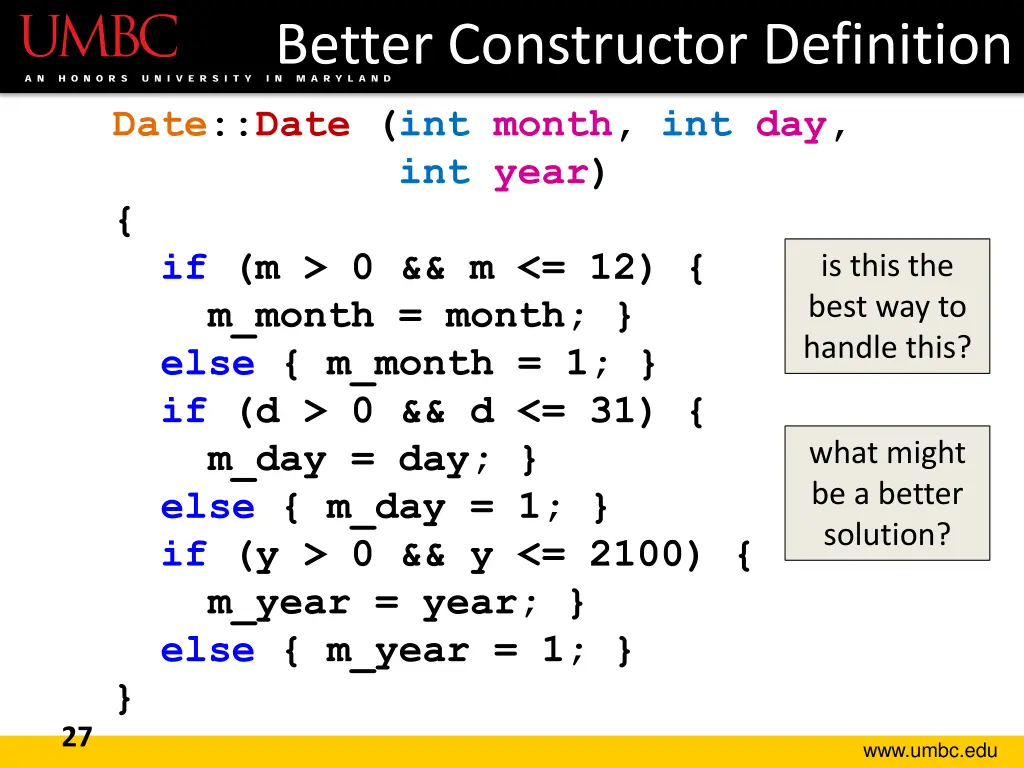 better constructor definition