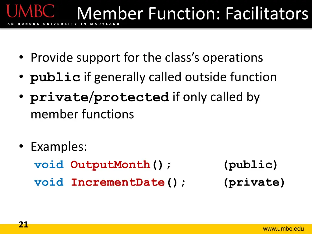 member function facilitators