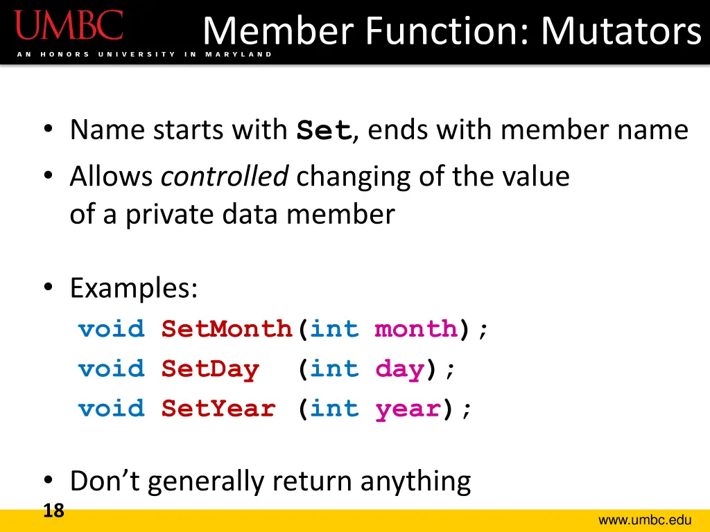 member function mutators