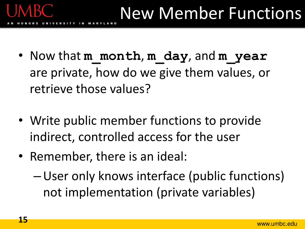 new member functions