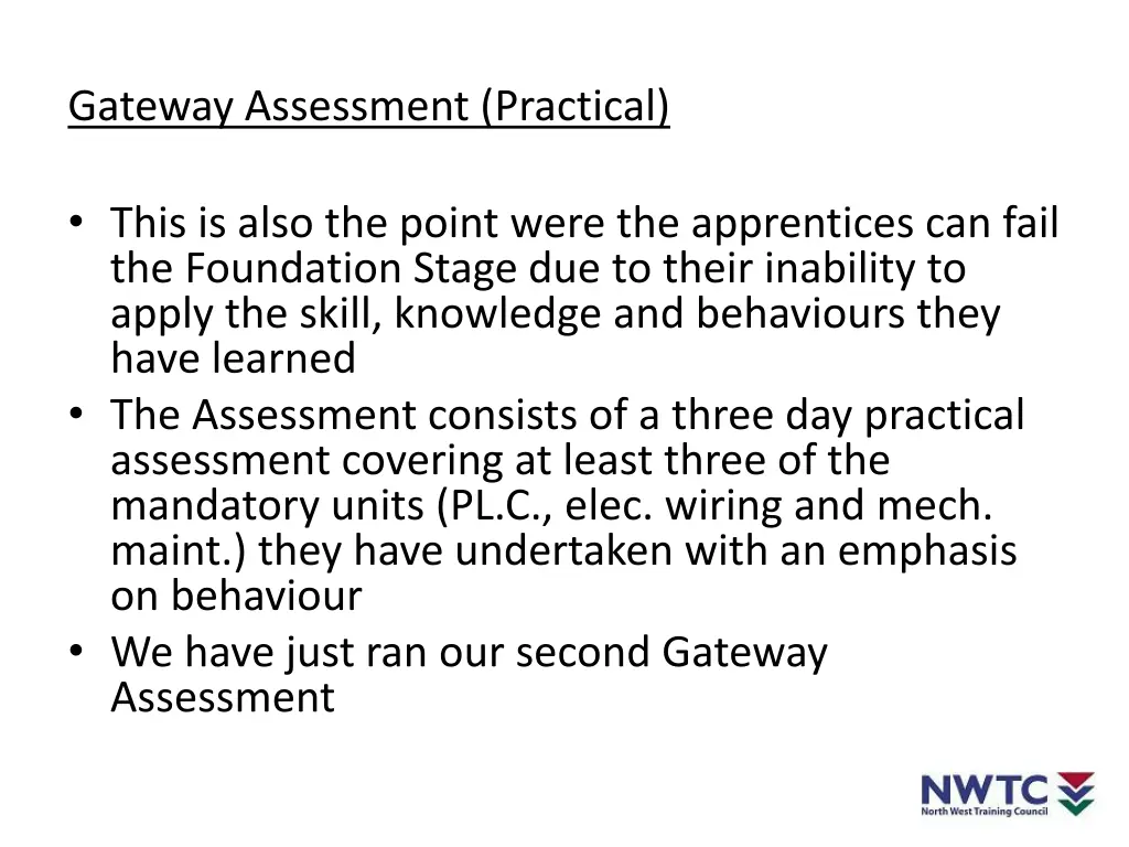 gateway assessment practical