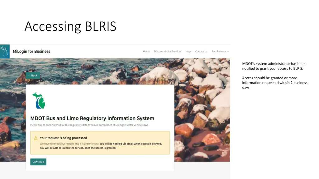 accessing blris 10