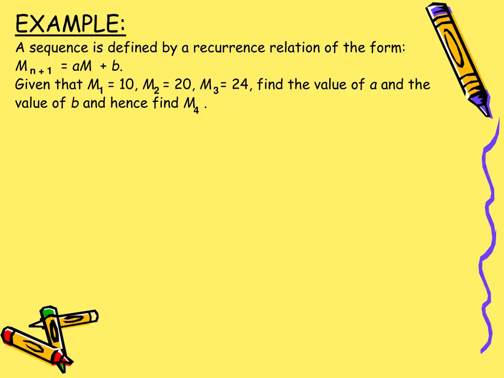 example a sequence is defined by a recurrence