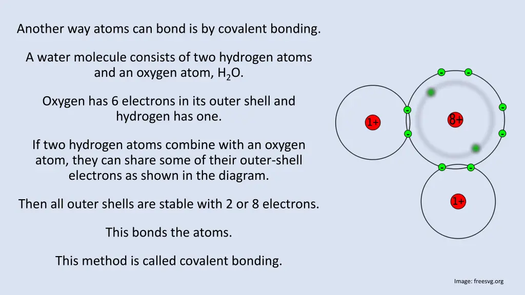 another way atoms can bond is by covalent bonding