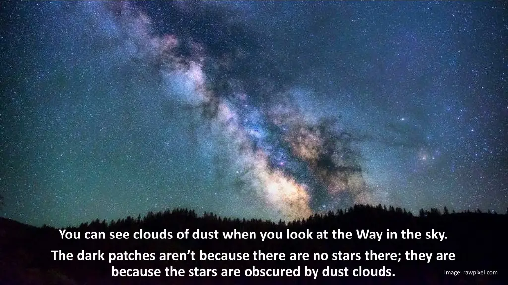 you can see clouds of dust when you look