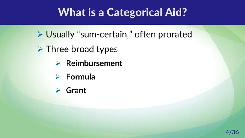 what is a categorical aid 1