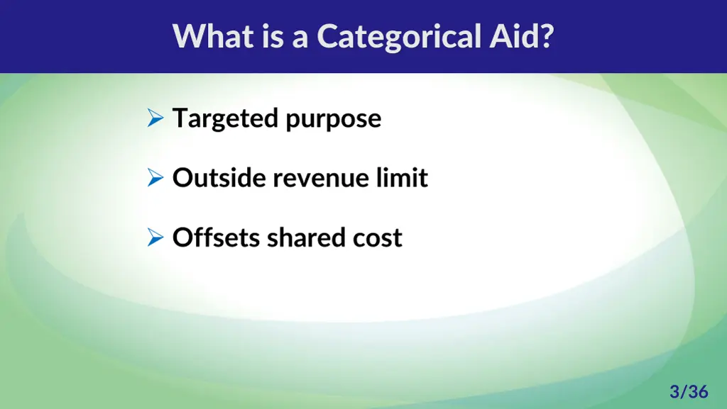what is a categorical aid