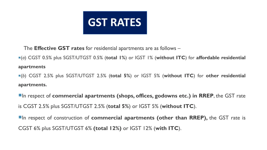 gst rates