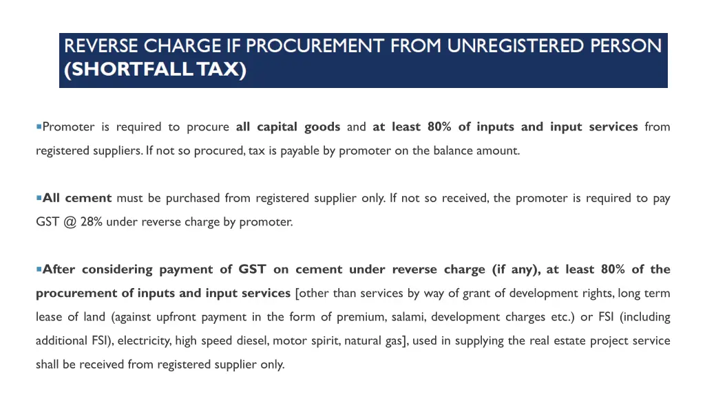 promoter is required to procure all capital goods