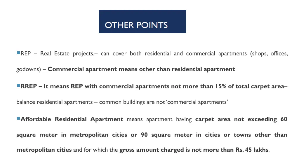 rep real estate projects can cover both